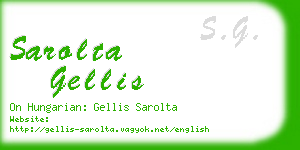 sarolta gellis business card